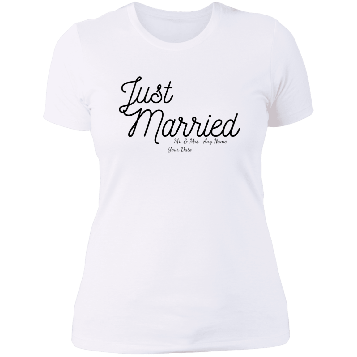 Just Married Bride Personalized Name & Date