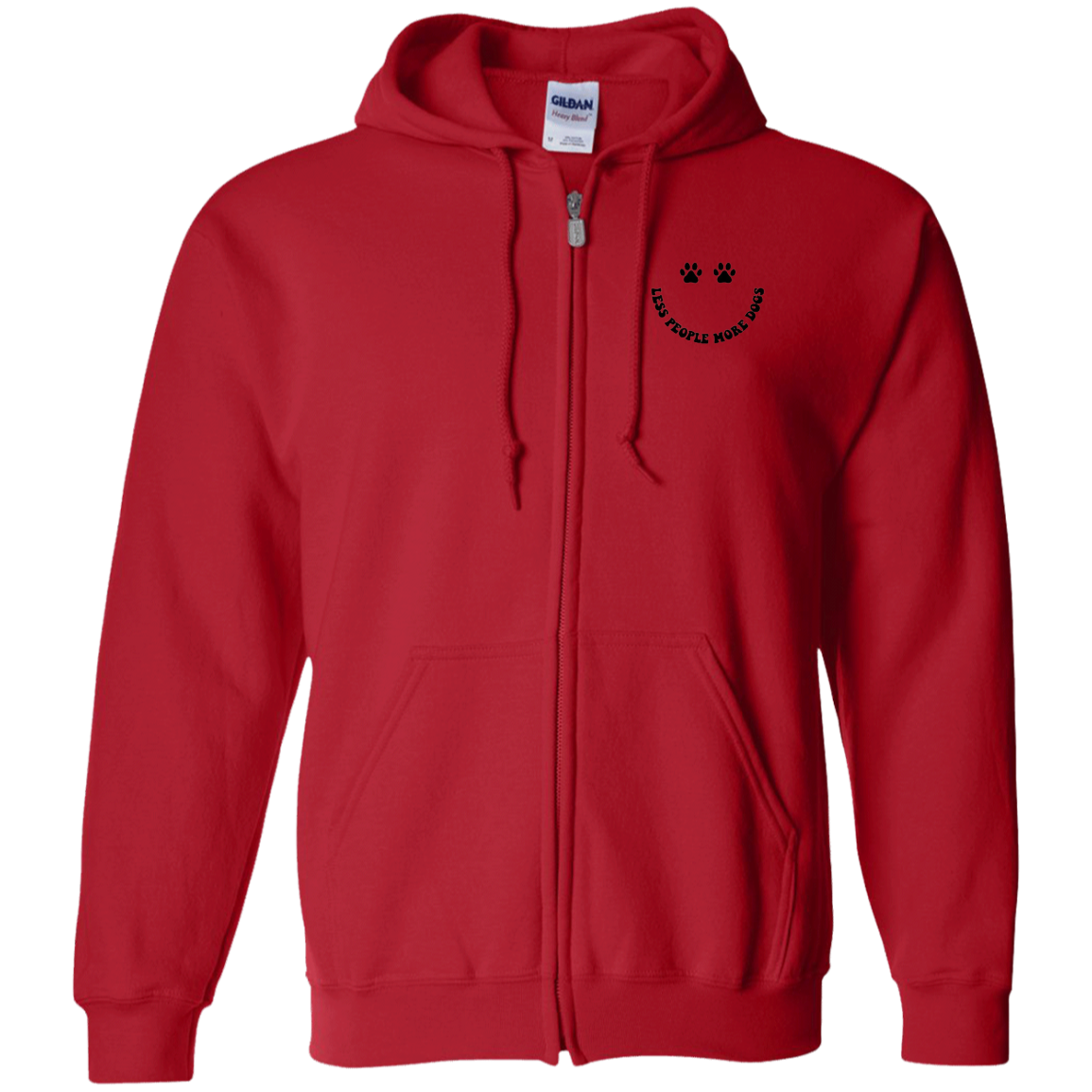 Less People More Dogs Zip Up Sweat Jacket