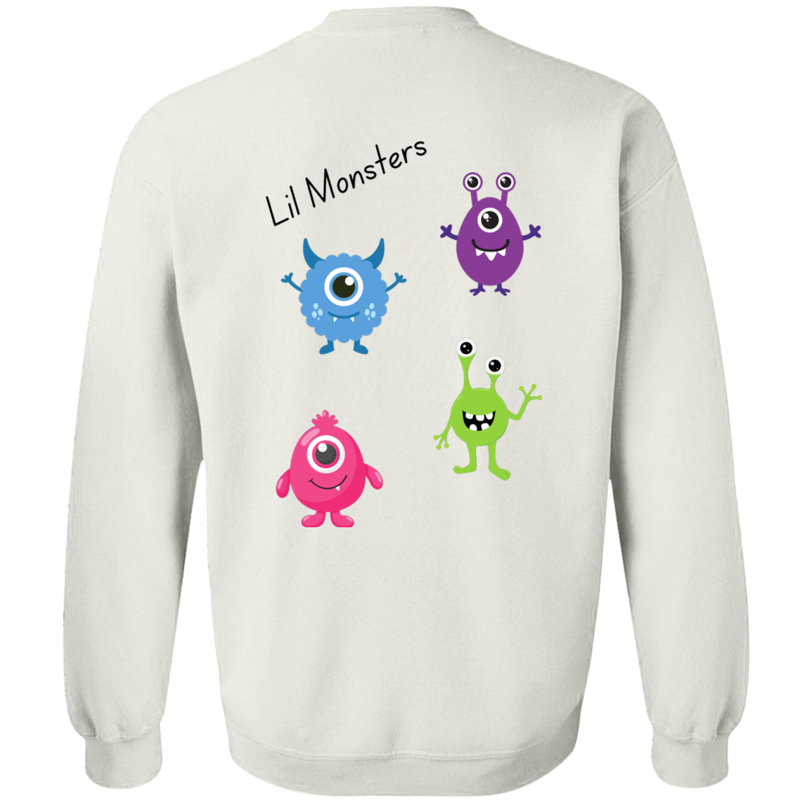 This Mama loves her Monsters Sweatshirt, Front and Back Design
