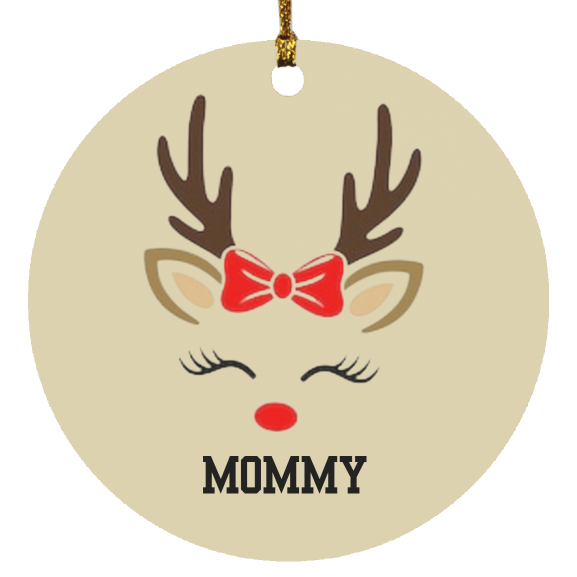 Mama Personalized Reindeer Ornament