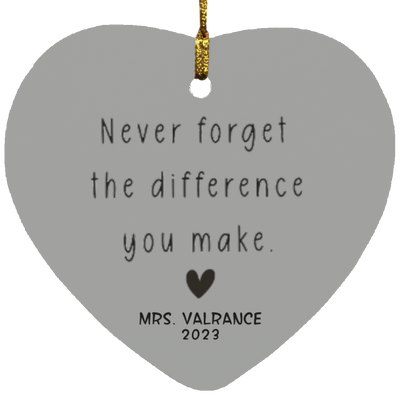 Never Forget Teacher Personalized Ornament