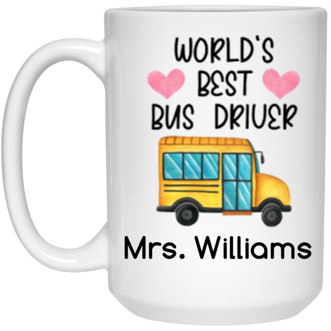 Personalized World's Best Bus Driver Mug