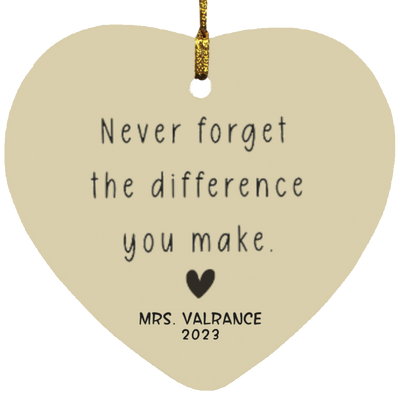 Never Forget Teacher Personalized Ornament