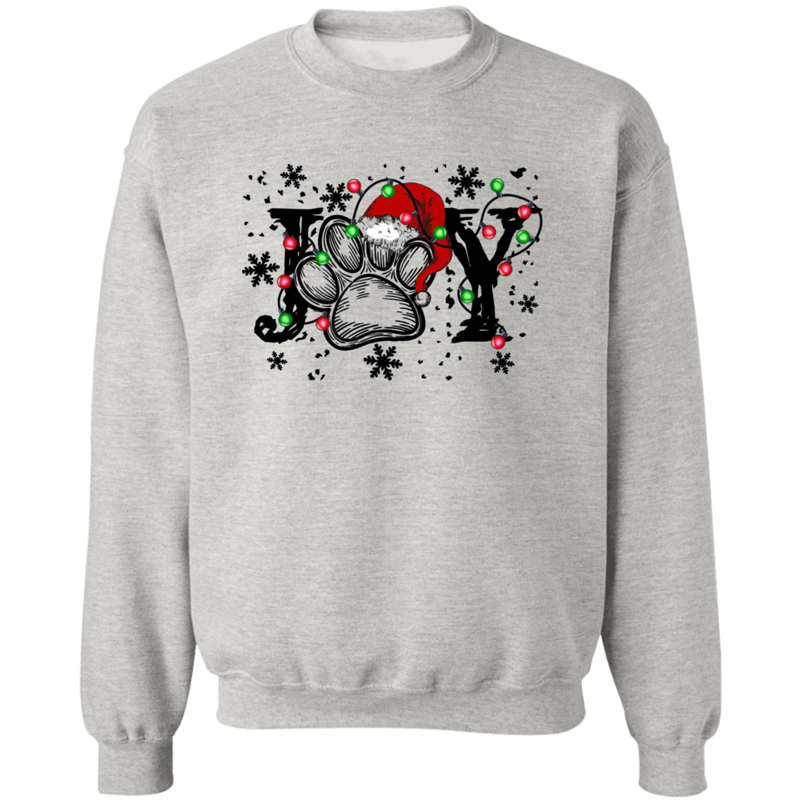 Joy Paw Print Christmas Sweatshirt