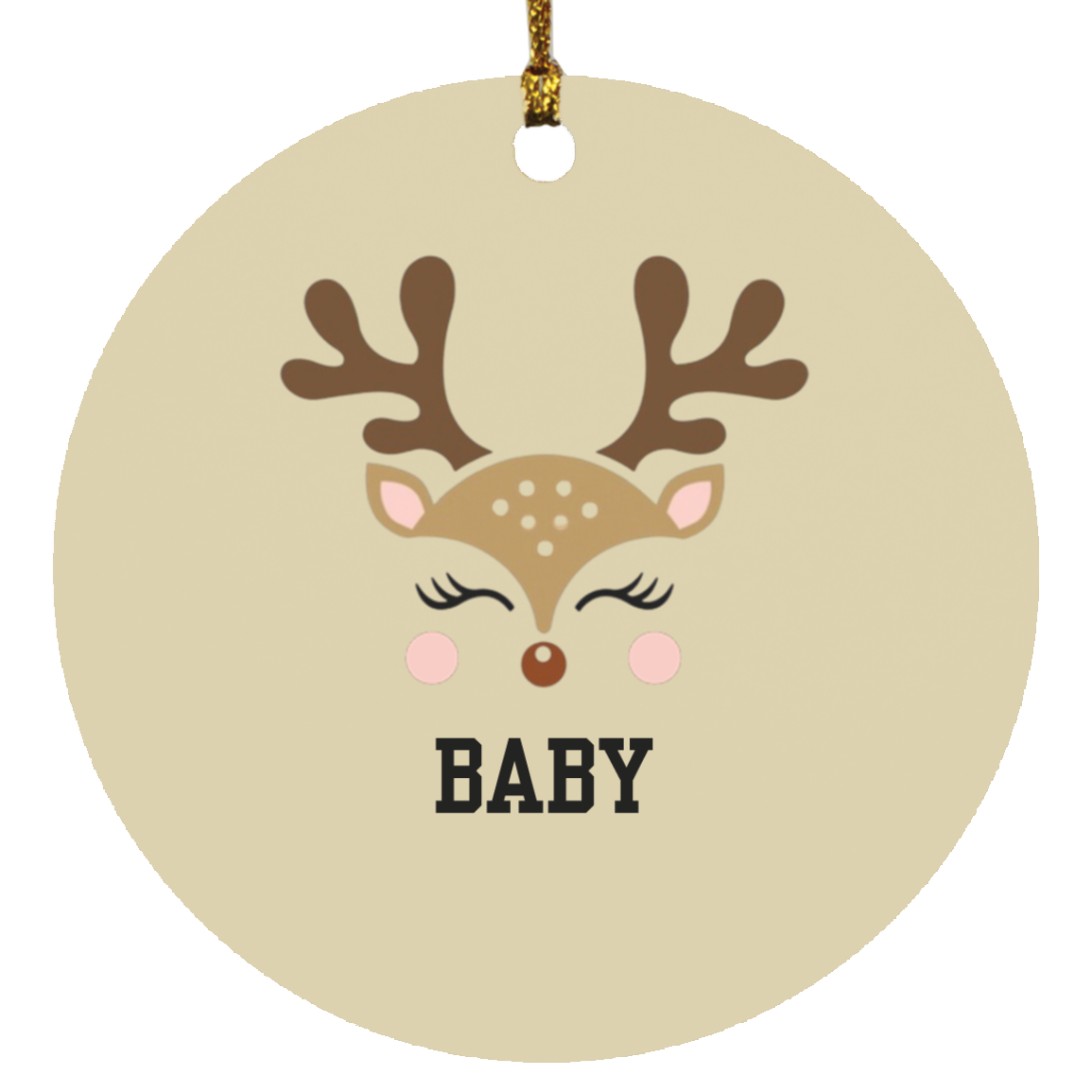 Baby Personalized Reindeer Ornament
