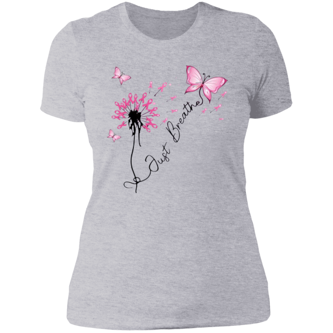 Just Breathe Breast Cancer Tee