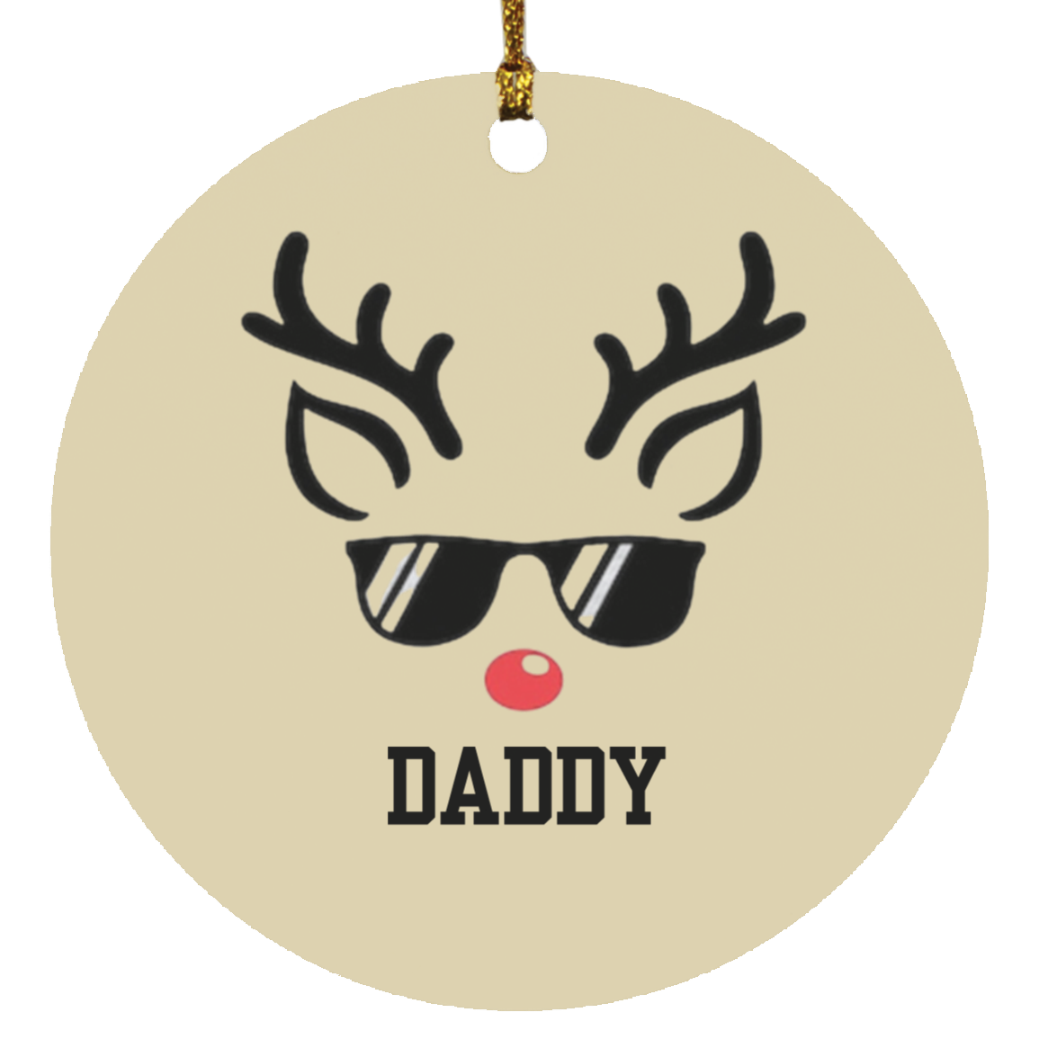 Daddy Personalized Reindeer Ornament