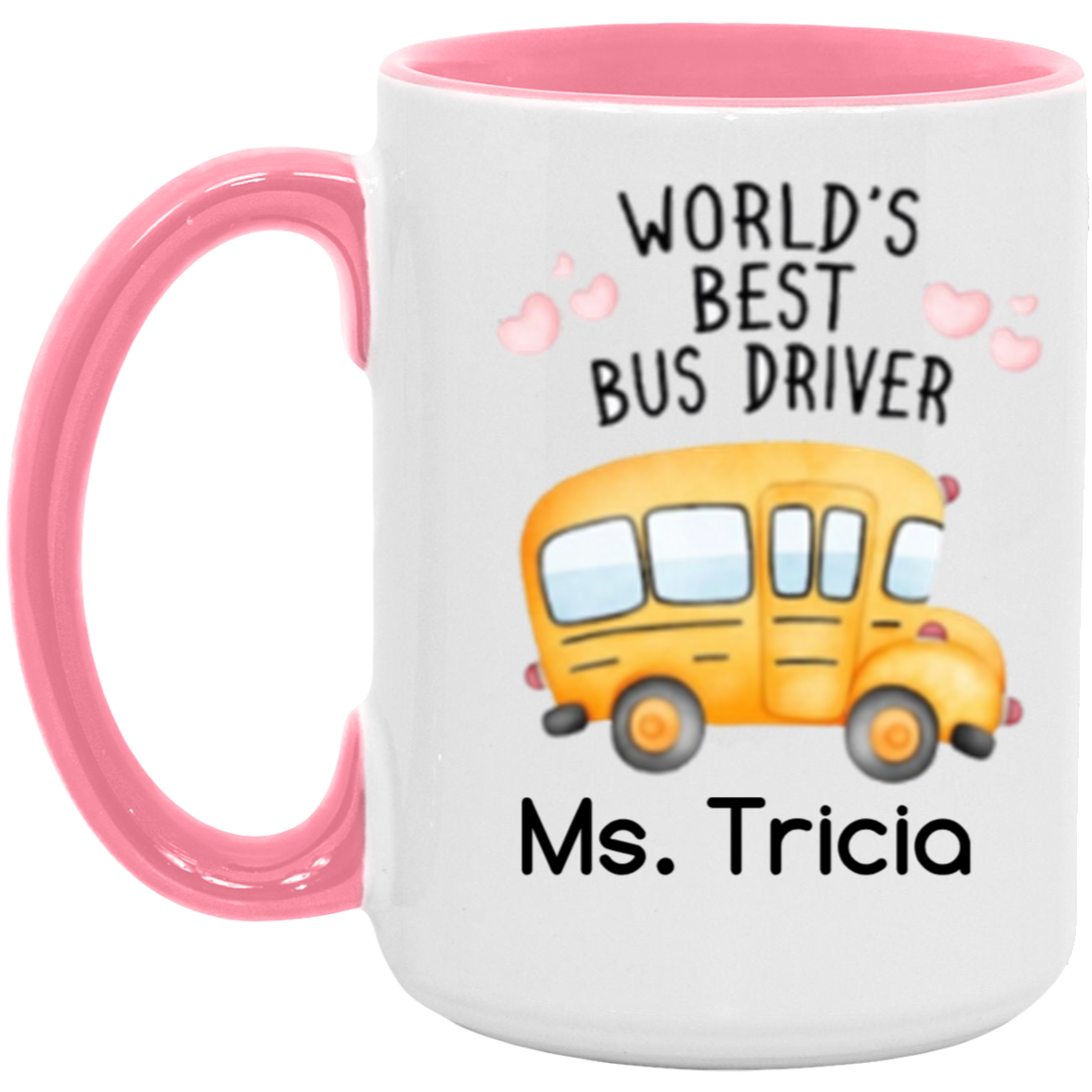 Personalized World's Best Bus Driver Mug with Color inside