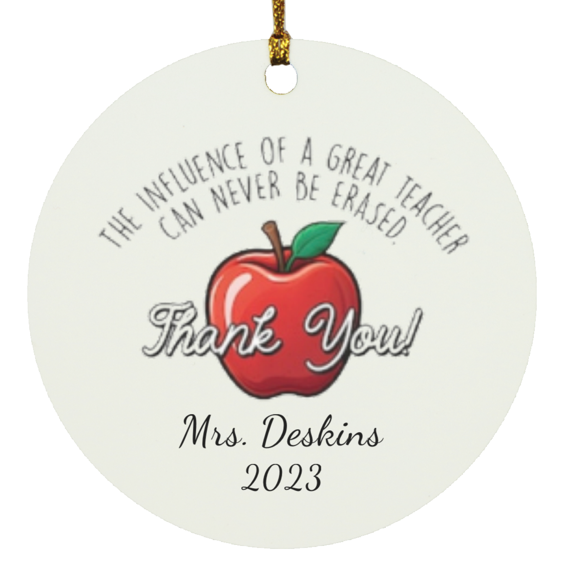 Thank you Teacher Personalized Ornament