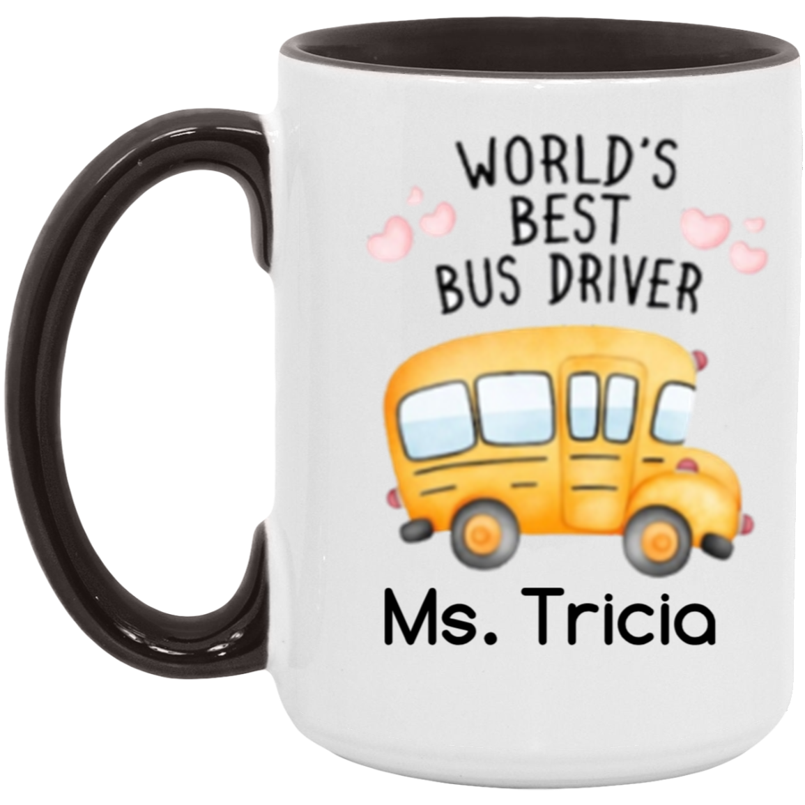 Personalized World's Best Bus Driver Mug with Color inside