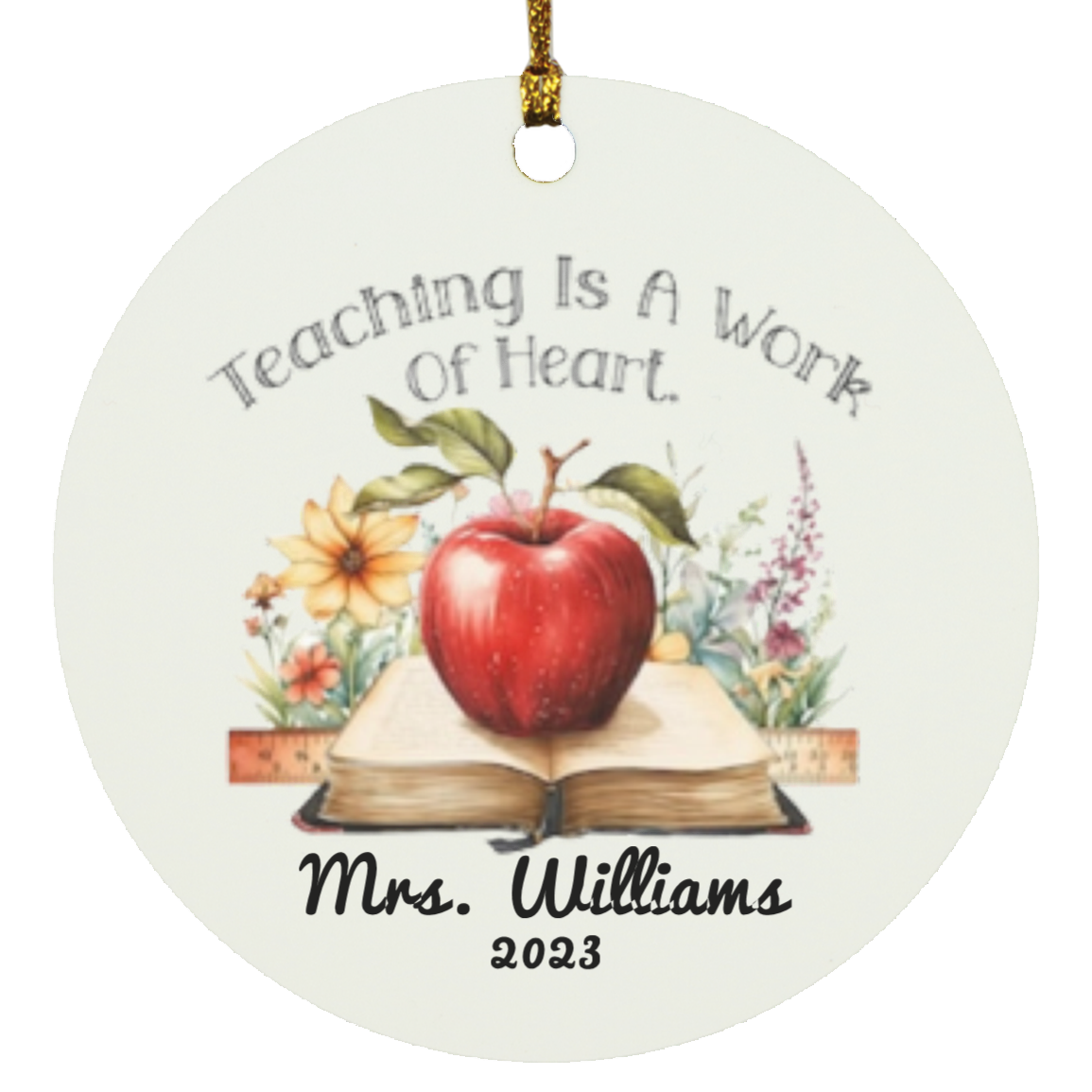 Personalized Teacher Ornament