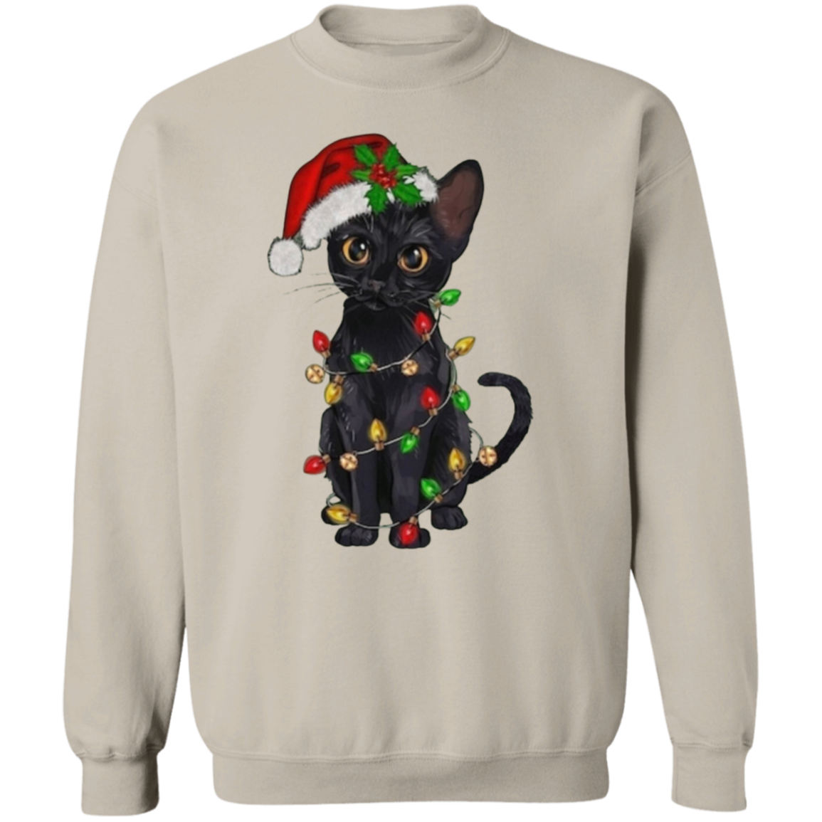Black Kitty Christmas Sweatshirt