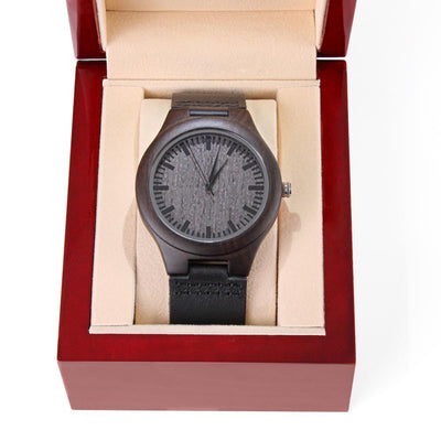 Engraved Wooden Watch. Time timeless gift for your Husband to be