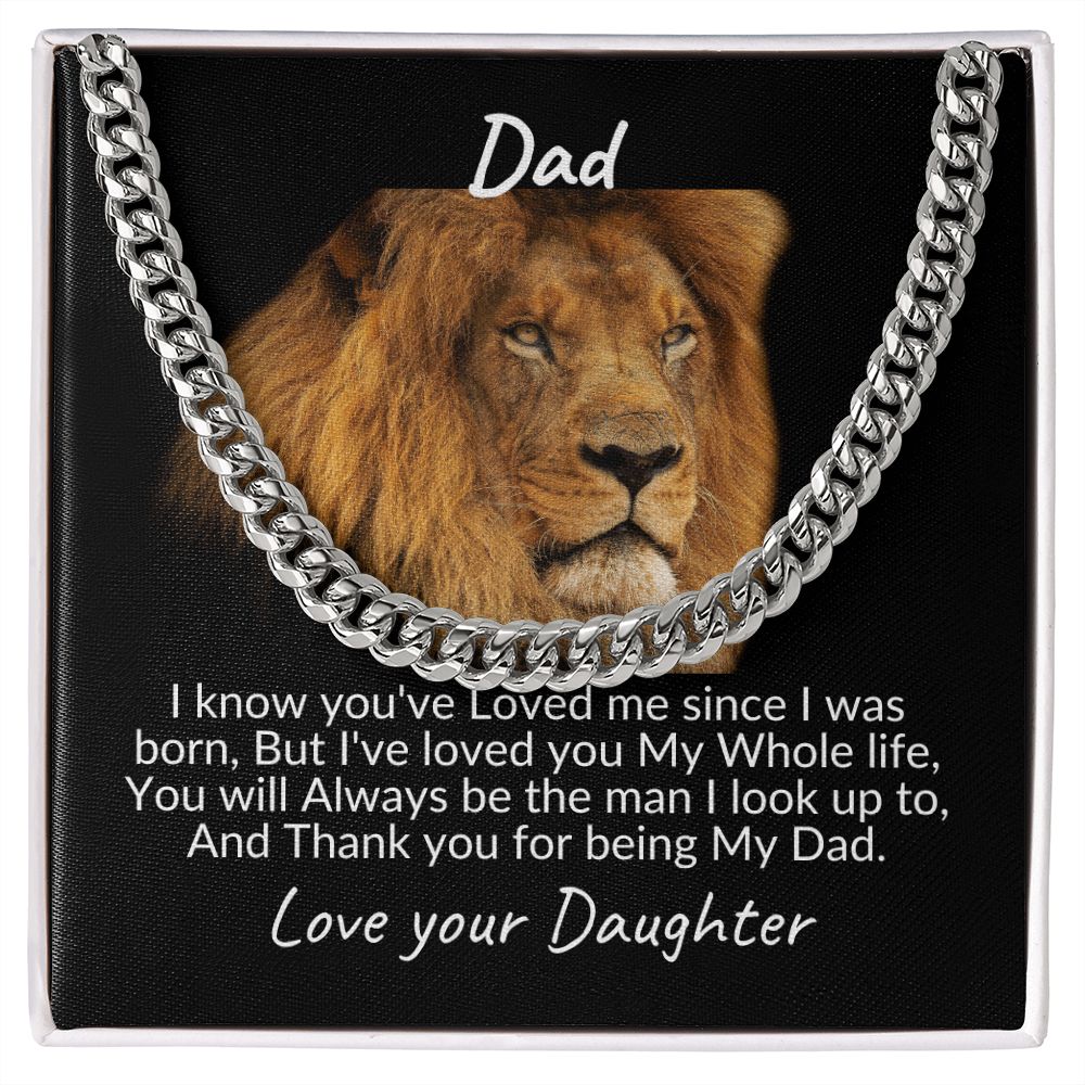 Dad from Daughter Cuban Link Chain