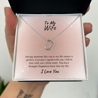 To My Wife Heart Necklace