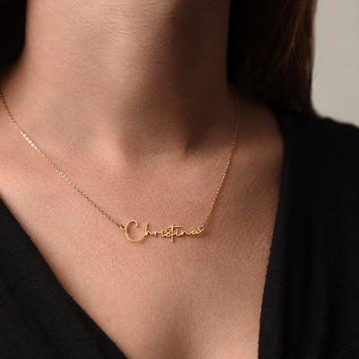 Happy Birthday to My Wife, Personalized Name Necklace