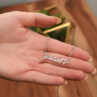 Amazing First day of Senior Year, Love Mom Personalized Name Necklace