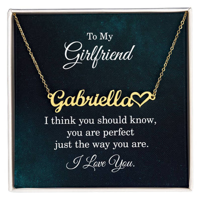 To My Girlfriend, Personalized Name Necklace