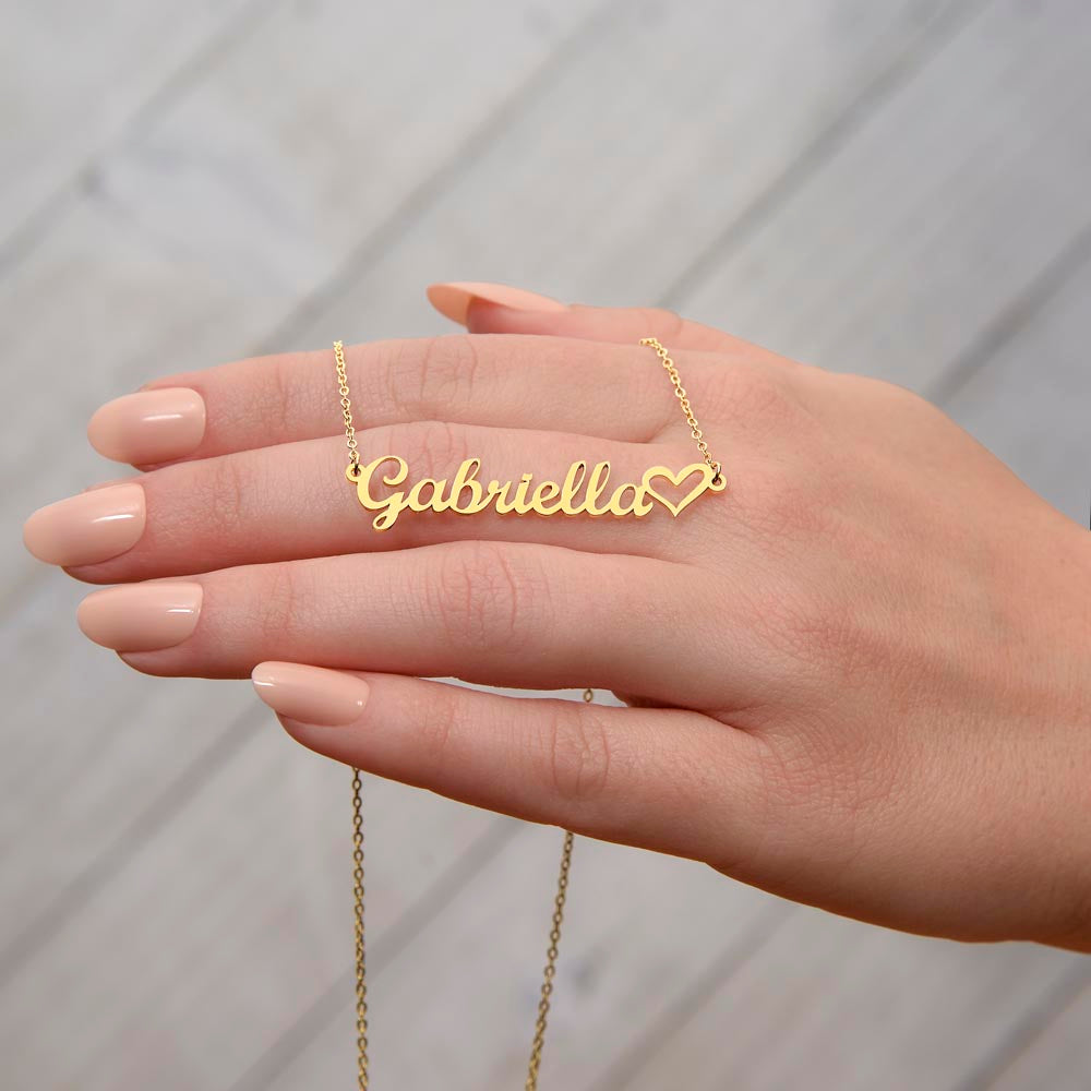 Amazing First day of Senior Year, Love Mom Personalized Name Necklace