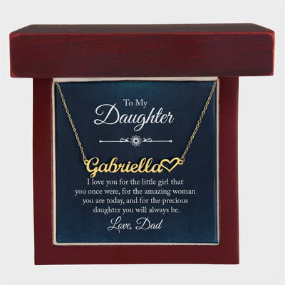 To My Daughter, Personalized Name Necklace