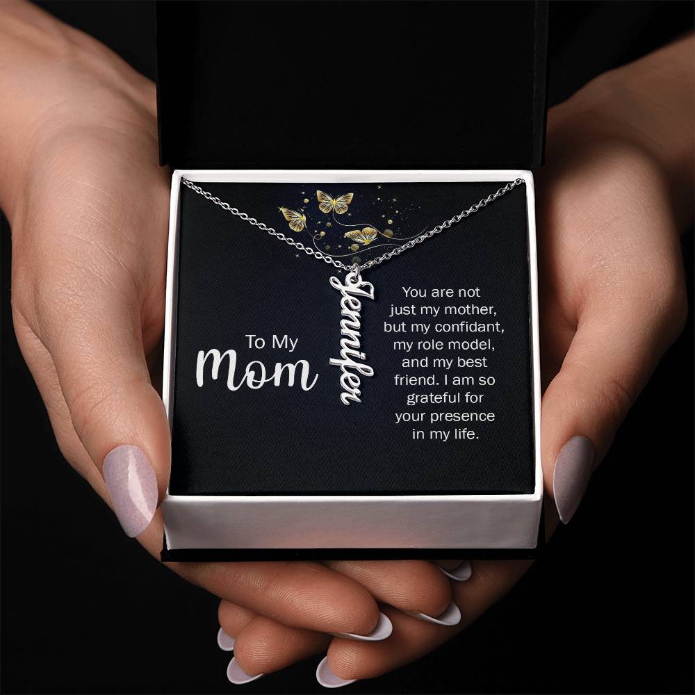 To My Mom, Personalized Name Necklace