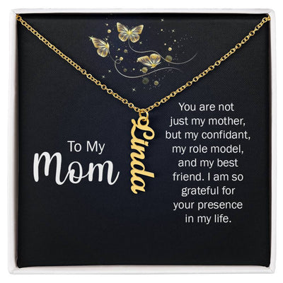 To My Mom, Personalized Name Necklace