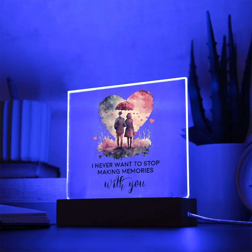 Never want to stop!  Acrylic Plaque
