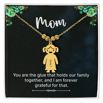Kids Charm Necklace Personalized, For Mom