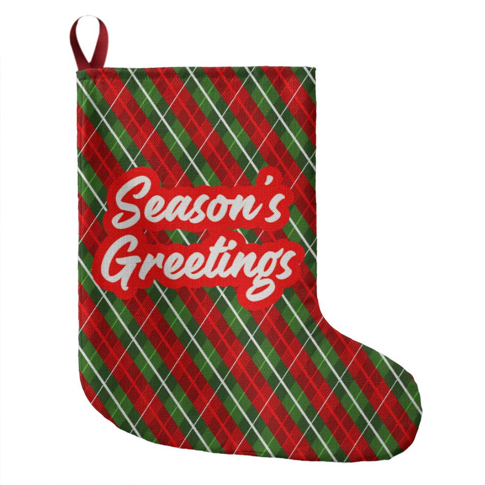 Season's Greeting Giant Holiday Stocking