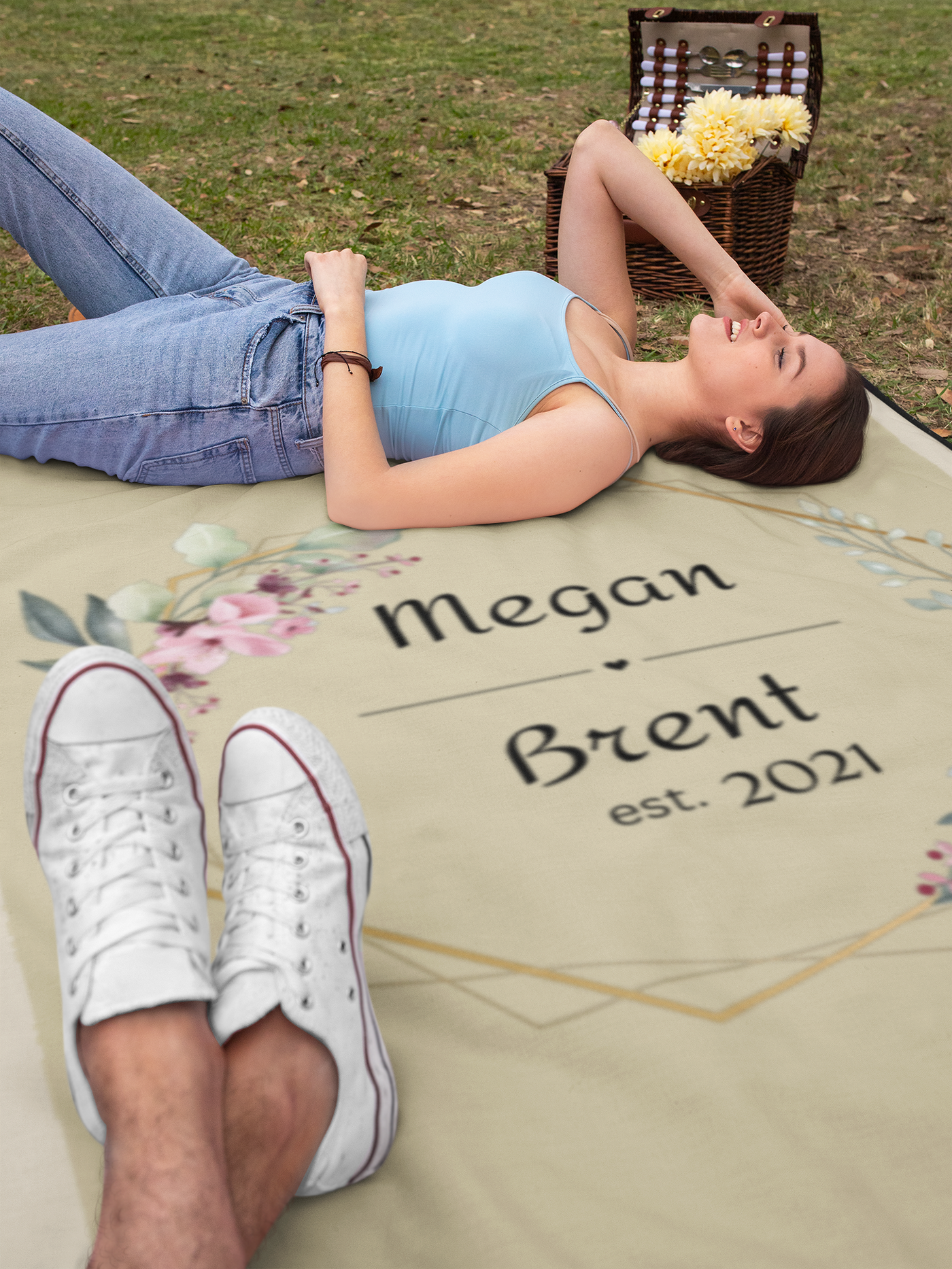 Personalized Name and Date Blanket